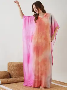 The Kaftan Company Multicoloured Printed Maxi Nightdress