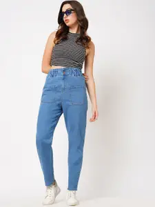 DressBerry Women Blue Slouchy Fit Clean Look Stretchable Jeans