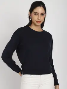 Rute Round Neck Long Sleeves Cotton Pullover Sweatshirt