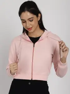 Rute Women Pink Hooded Sweatshirt