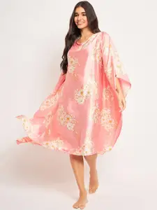 The Kaftan Company Pink Printed Nightdress