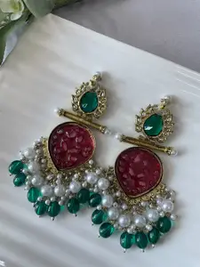 ISHKAARA Green Drop Earrings