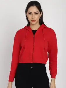 Rute Women Red Hooded Sweatshirt