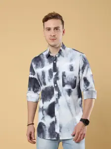 Melvin Jones Comfort Abstract Printed Pure Cotton Casual Shirt