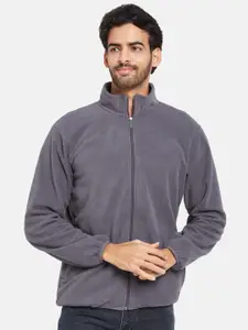 Octave Mock Collar Fleece Front-Open Sweatshirt