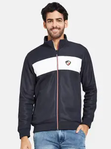 Octave Colourblocked Mock Collar Fleece Bomber Jacket