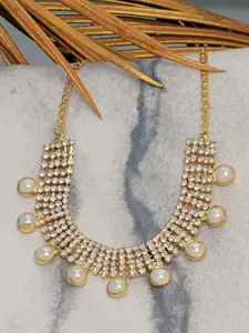 Ayesha Gold-Plated Stone Studded Necklace