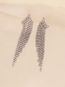 Ayesha Silver-Toned Drop Earrings