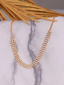 Ayesha Gold-Plated Stone Studded Minimal Necklace
