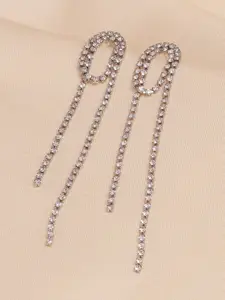 Ayesha Silver-Toned Drop Earrings