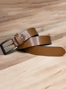 Provogue Men Tan Textured Leather Belt