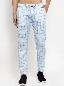 JAINISH Men Checked Pure Cotton Track Pant