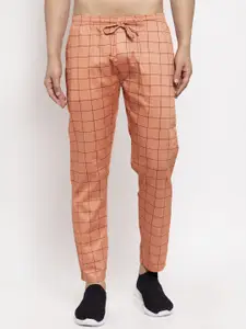 JAINISH Men Checked Pure Cotton Track Pant