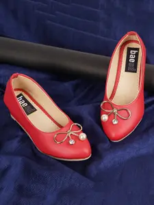 BAESD Girls Pointed Toe Wedge Pumps With Bows