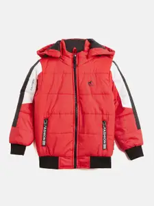 Okane Boys Red Lightweight Fashion Jacket