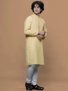 MAAHI FABS Mandarin Collar Cotton Kurta