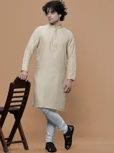 MAAHI FABS Ethnic Motifs Woven Design Thread Work Cotton Kurta