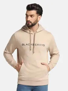 Blackberrys Typography Printed Hooded Cotton Pullover Sweatshirt