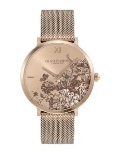 Olivia Burton Women Stainless Steel Bracelet Style Straps Analogue Watch 24000116