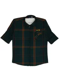 CHARCHIT Boys Comfort Tartan Checks Pure Cotton Casual Shirt With T-Shirt