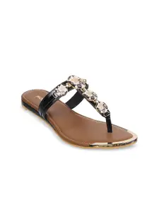 Mochi Embellished T- Strap Flats
