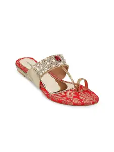 Mochi Embellished One Toe Flats