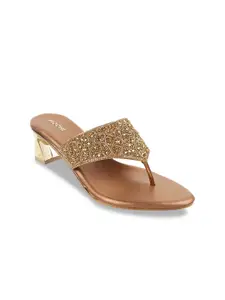 Mochi Embellished Open Toe Block Heels