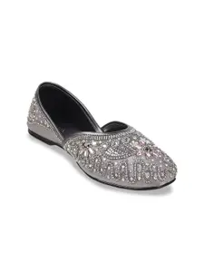 Mochi Embellished Mojaris Flats