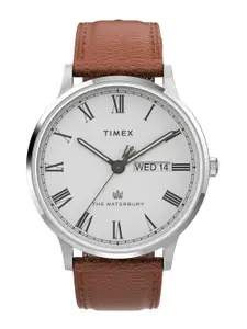 Timex Waterbury Men Dial & Leather Straps Analogue Watch TW2V46500UJ