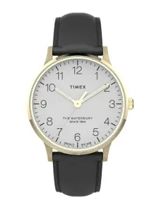 Timex Men Printed Dial & Leather Straps Analogue Watch TW2U97300UJ