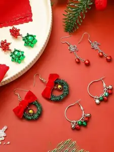 EL REGALO Set Of 4 Christmas Drop Earrings