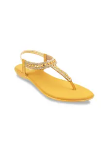 Mochi Embellished T-Strap Flats