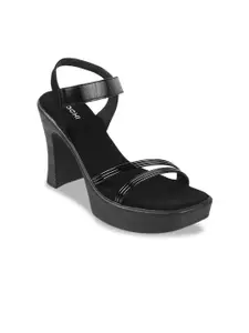 Mochi Embellished Open Toe Platform Heels