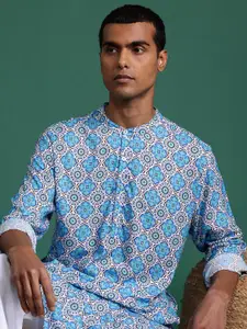 Sangria Ethnic Motifs Print Straight Kurta