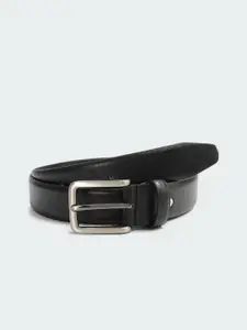 max Men Black Leather Belt
