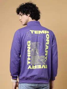 Rigo Men Printed Oversized Fleece Pullover Sweatshirt