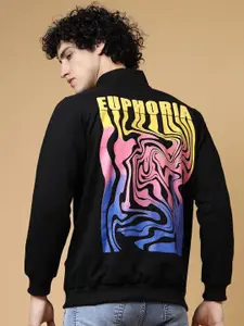 Rigo Men Printed Oversized Fleece Pullover Sweatshirt