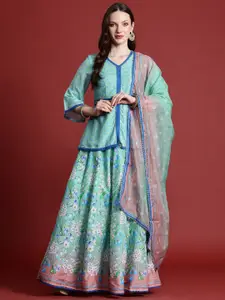 Anouk Ready to Wear Printed Fusion Lehenga Choli