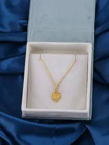 DressBerry Gold Toned Gold Plated Artificial Stones Chain & Pendant