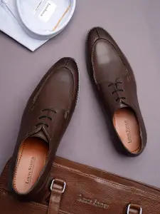 LOUIS STITCH Men Brunette Brown Formal Lace Up Derby Shoes
