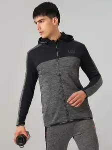 Technosport Colourblocked Hooded Lightweight Antimicrobial Training or Gym Sporty Jacket