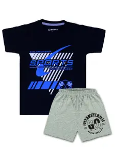 CoolTees4U Boys Printed T-shirt with Shorts