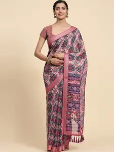 Vastrasky Global Multicoloured Embellished Embroidered Silk Cotton Saree