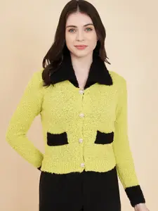 BROOWL Shirt Collar Woollen Cardigan Sweater