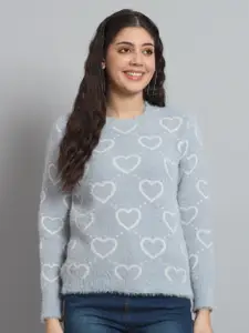 Chemistry Conversational Printed Fuzzy Woollen Pullover