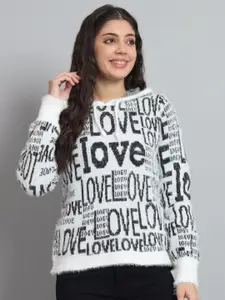Chemistry Typography Printed Hooded Woollen Sweater