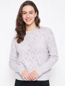 Madame Cable Knit Self Design Acrylic Pullover