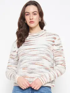 Madame Abstract Self Design Acrylic Pullover