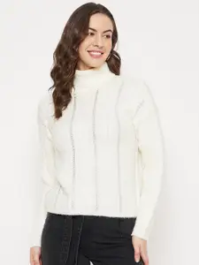 Madame Cable Knit Self Design Acrylic Pullover