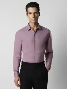 Van Heusen Men Purple Slim Fit Formal Shirt